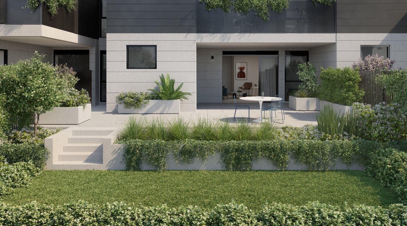 CGI of landscaping at Aspect Doncaster