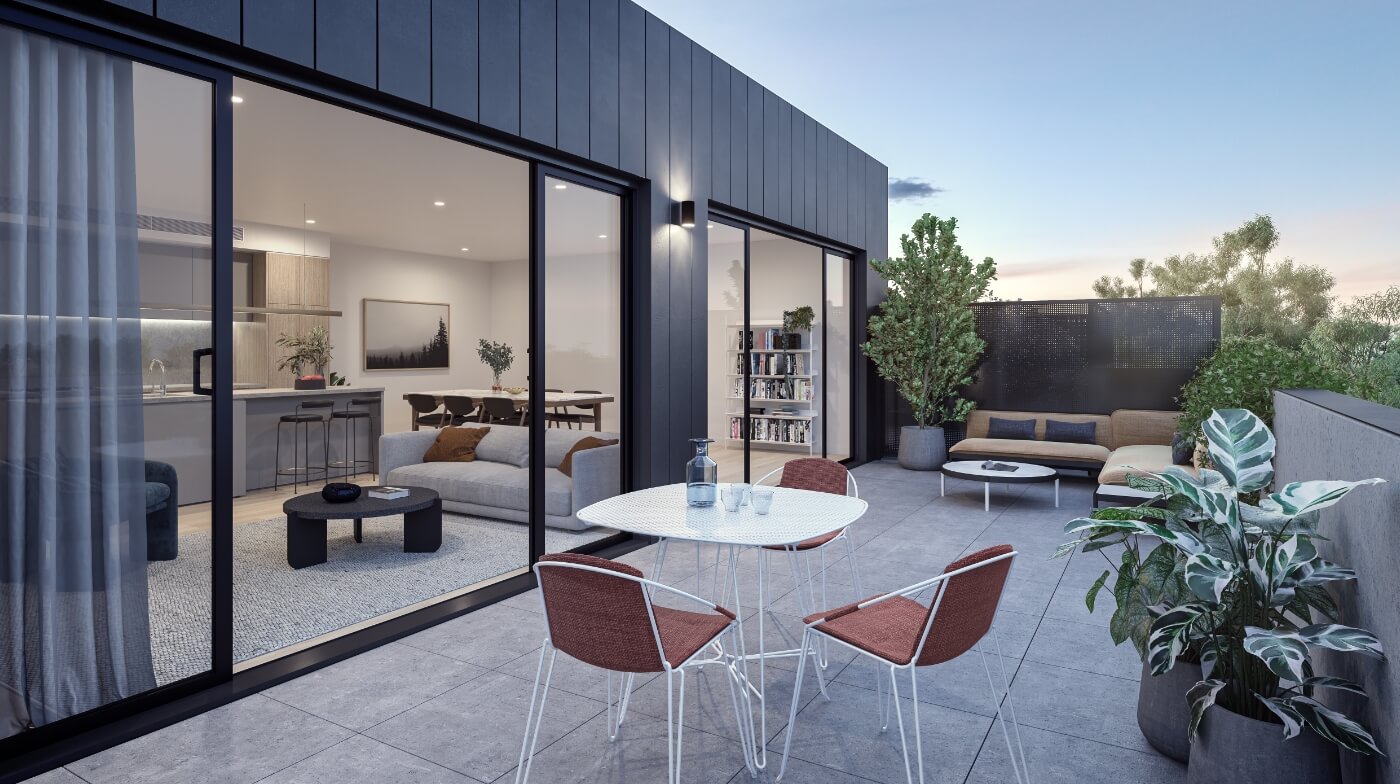 CGI of a Terrace at Aspect Doncaster